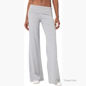 Wide Leg Flare Sweatpants Low Rise Fold Over Yoga Lounge Pants